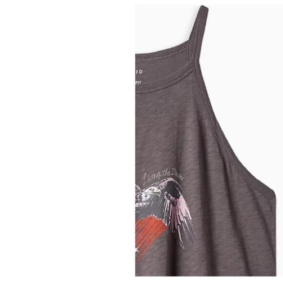 Torrid Living The Dream" Eagle GRAPHIC Living The Dream" Eagle  HI NECK TANK - Picture 4 of 5